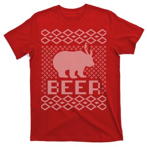 Beer Deer Hunting Ugly Christmas T-Shirt