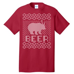 Beer Deer Hunting Ugly Christmas Tall T-Shirt