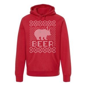 Beer Deer Hunting Ugly Christmas Premium Hoodie