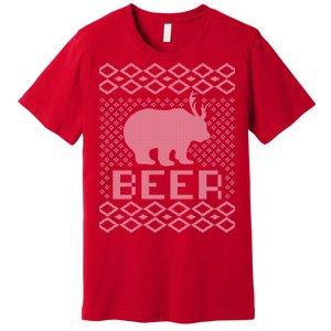 Beer Deer Hunting Ugly Christmas Premium T-Shirt