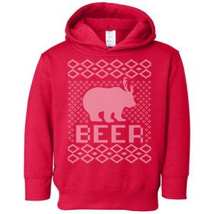 Beer Deer Hunting Ugly Christmas Toddler Hoodie