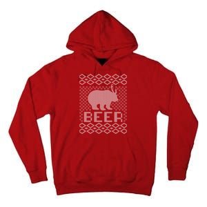 Beer Deer Hunting Ugly Christmas Tall Hoodie