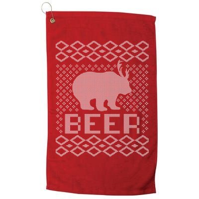 Beer Deer Hunting Ugly Christmas Golf Towel