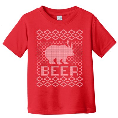 Beer Deer Hunting Ugly Christmas Toddler T-Shirt