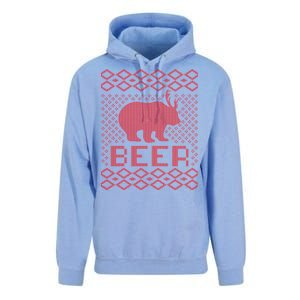 Beer Deer Hunting Ugly Christmas Unisex Surf Hoodie