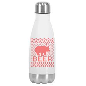 Beer Deer Hunting Ugly Christmas Stainless Steel Insulated Water Bottle