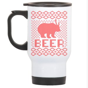 Beer Deer Hunting Ugly Christmas Stainless Steel Travel Mug