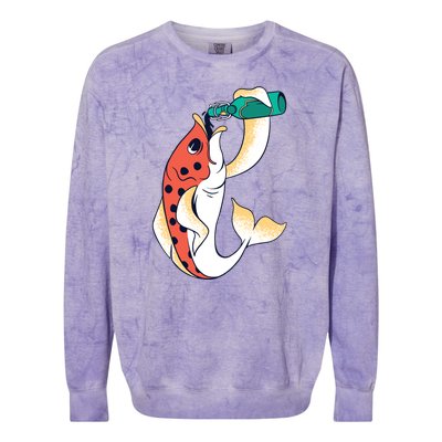 Beer Fish Colorblast Crewneck Sweatshirt