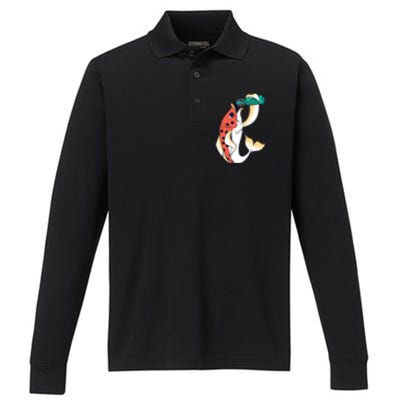 Beer Fish Performance Long Sleeve Polo