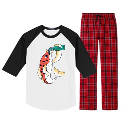 Beer Fish Raglan Sleeve Pajama Set