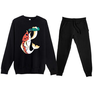 Beer Fish Premium Crewneck Sweatsuit Set