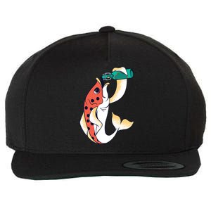 Beer Fish Wool Snapback Cap