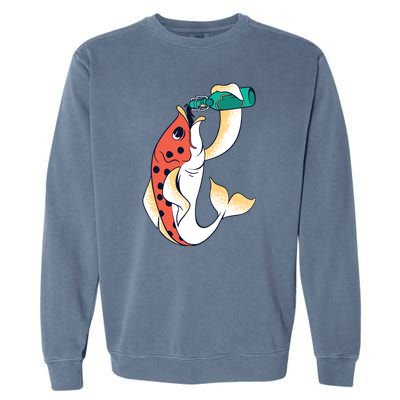 Beer Fish Garment-Dyed Sweatshirt