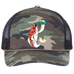 Beer Fish Retro Rope Trucker Hat Cap