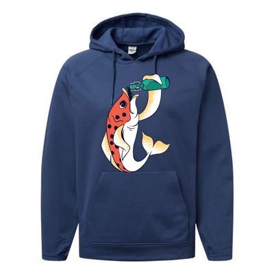 Beer Fish Performance Fleece Hoodie