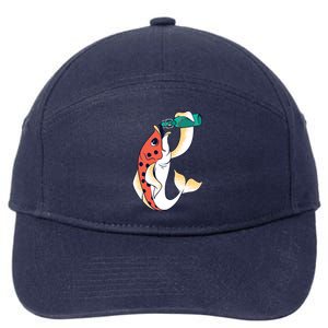 Beer Fish 7-Panel Snapback Hat