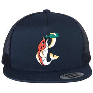 Beer Fish Flat Bill Trucker Hat