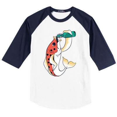 Beer Fish Baseball Sleeve Shirt