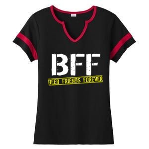 Beer Friends Forever BFF Ladies Halftime Notch Neck Tee