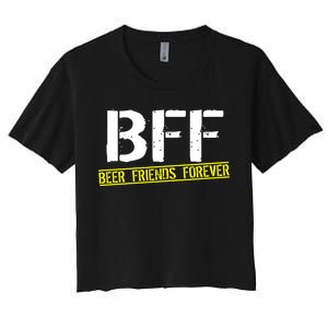 Beer Friends Forever BFF Women's Crop Top Tee