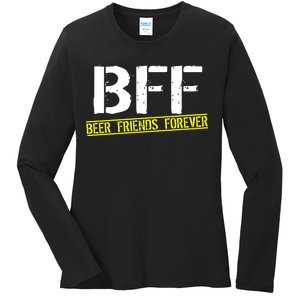 Beer Friends Forever BFF Ladies Long Sleeve Shirt