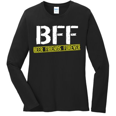 Beer Friends Forever BFF Ladies Long Sleeve Shirt