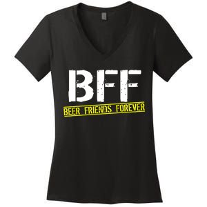 Beer Friends Forever BFF Women's V-Neck T-Shirt