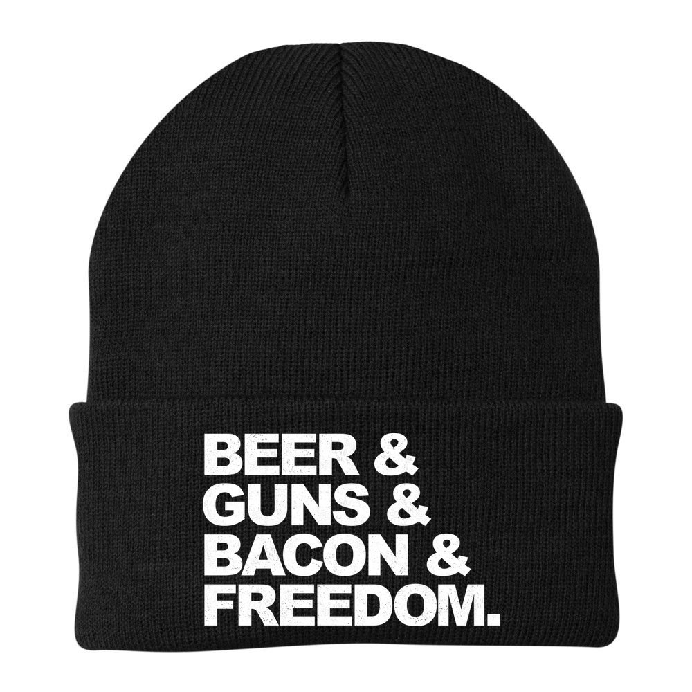 Beer Guns Bacon & Freedom Beanie