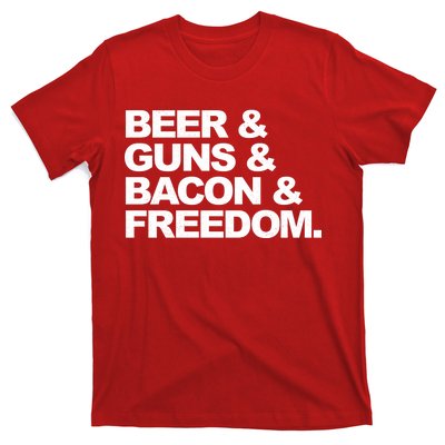 Beer Guns Bacon & Freedom T-Shirt