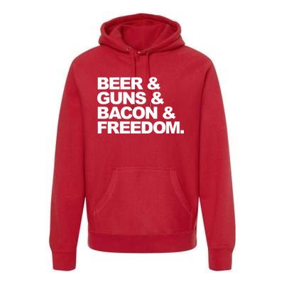 Beer Guns Bacon & Freedom Premium Hoodie