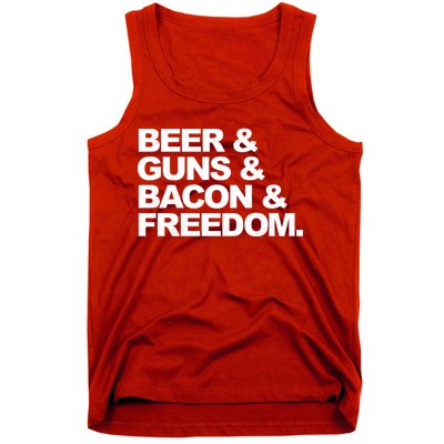 Beer Guns Bacon & Freedom Tank Top