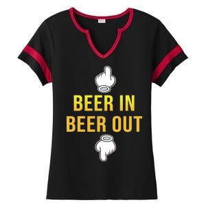 Beer In Beer Out Ladies Halftime Notch Neck Tee