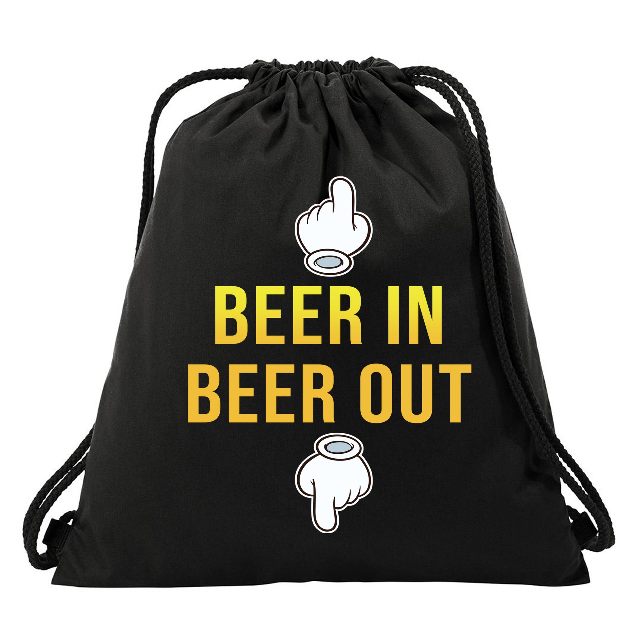 Beer In Beer Out Drawstring Bag