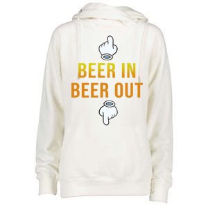 Beer In Beer Out Womens Funnel Neck Pullover Hood