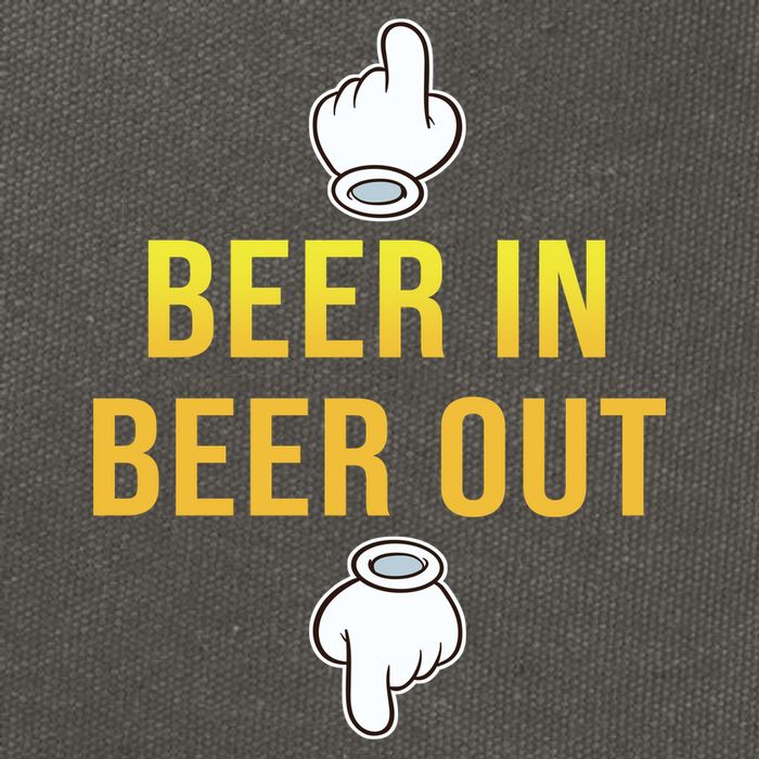 Beer In Beer Out Cotton Canvas Backpack