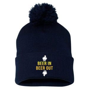 Beer In Beer Out Pom Pom 12in Knit Beanie