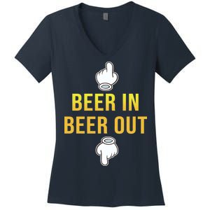 Beer In Beer Out Women's V-Neck T-Shirt