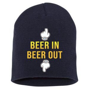 Beer In Beer Out Short Acrylic Beanie