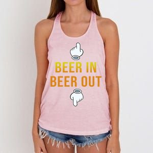 Beer In Beer Out Women's Knotted Racerback Tank