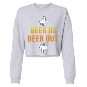 Beer In Beer Out Cropped Pullover Crew