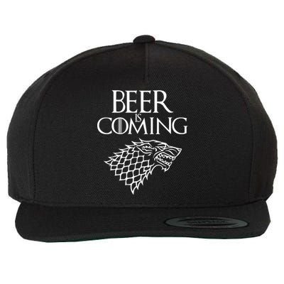 Beer Is Coming Wool Snapback Cap