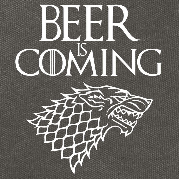 Beer Is Coming Cotton Canvas Backpack