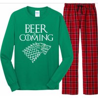 Beer Is Coming Long Sleeve Pajama Set