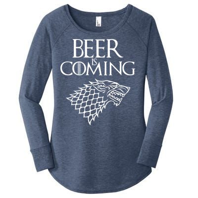 Beer Is Coming Women's Perfect Tri Tunic Long Sleeve Shirt