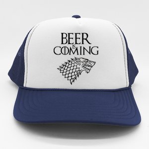 Beer Is Coming Trucker Hat