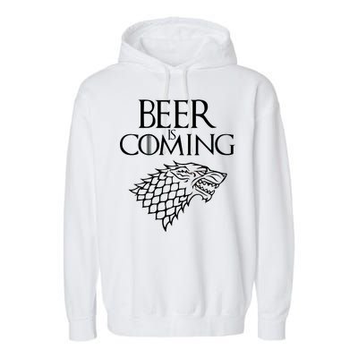 Beer Is Coming Garment-Dyed Fleece Hoodie