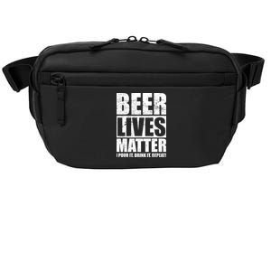 Beer Lives Matter Pour It Drink It Repeat Crossbody Pack