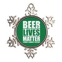 Beer Lives Matter Pour It Drink It Repeat Metallic Star Ornament