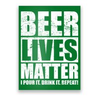 Beer Lives Matter Pour It Drink It Repeat Poster