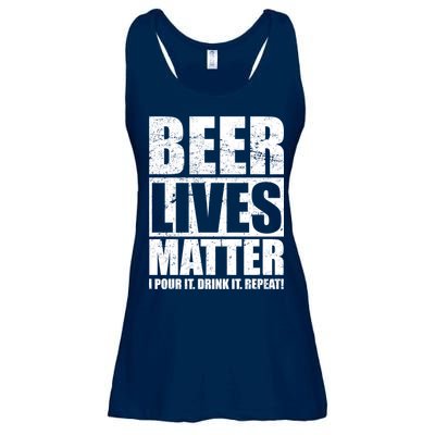 Beer Lives Matter Pour It Drink It Repeat Ladies Essential Flowy Tank